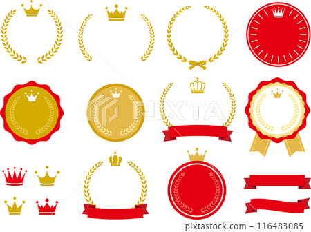 皇冠和絲帶排名框架 116483085