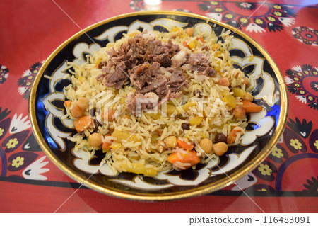 Uzbek cuisine Plov 116483091