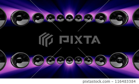 迪斯科俱樂部派對音響揚聲器 CG 3D 插圖 116483384