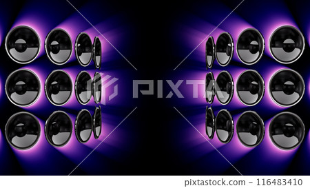 迪斯科俱樂部派對音響揚聲器 CG 3D 插圖 迪斯科俱樂部派對音響揚聲器 CG 3D 插圖 116483410