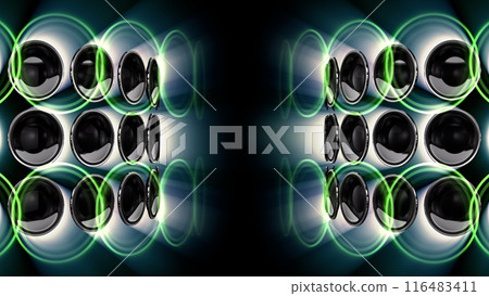 迪斯科俱樂部派對音響揚聲器 CG 3D 插圖 迪斯科俱樂部派對音響揚聲器 CG 3D 插圖 116483411