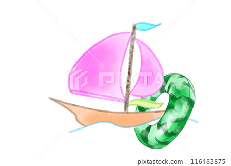 Floating ring on a yacht 116483875