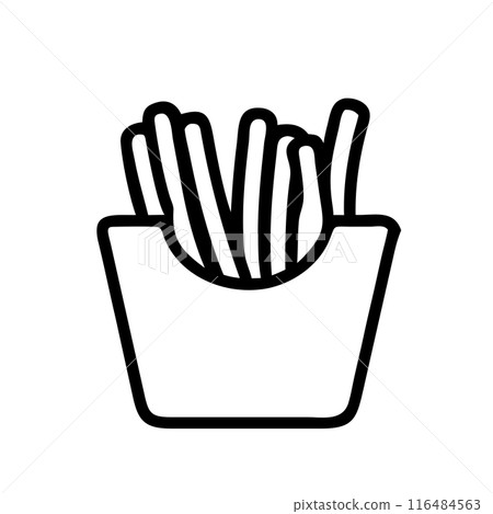 black french fries icon 116484563
