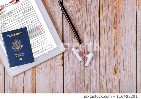 Voter registration application for 2024 presidential election has been completed and is ready to be filed. Voter registration application for 2024 presidential election has been completed and is ready to be filed. 116485291