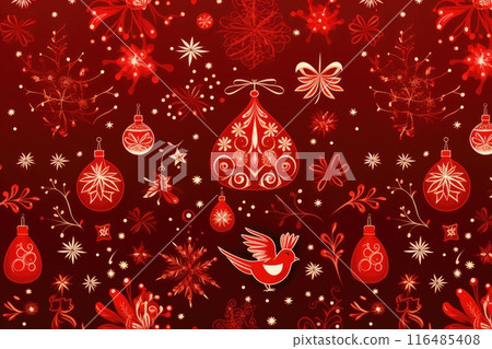 Christmas seamless pattern for fabric texture or wrapping paper. 116485408
