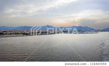 Panoramic view over the coastline and the Italian city of Palermo on Sicily from the harbor Panoramic view over the coastline and the Italian city of Palermo on Sicily from the harbor 116485959