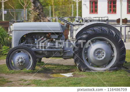 Vintage tractor at the ranch in Denmark 116486709