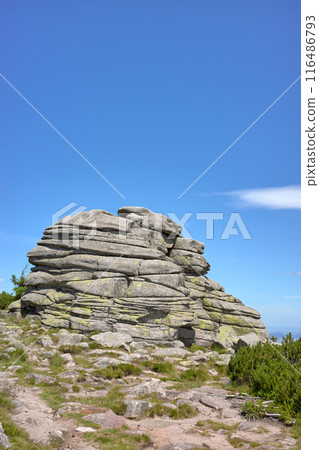 Rock formations in Karkonosze (Giant Mountains), Poland. Rock formations in Karkonosze (Giant Mountains), Poland. 116486793