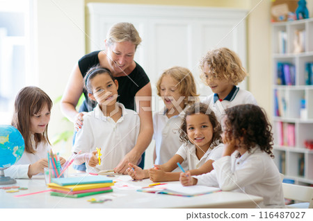 Kids back to school. Group of children. Kids back to school. Group of children. 116487027
