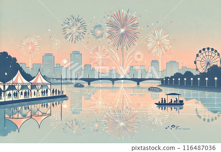 煙火和現代城市景觀 116487036