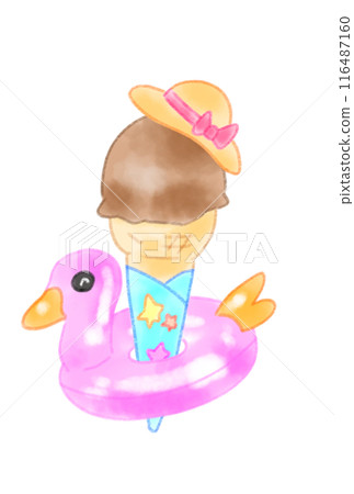 Ice cream that fits perfectly in a swim ring Ice cream that fits perfectly in a swim ring 116487160