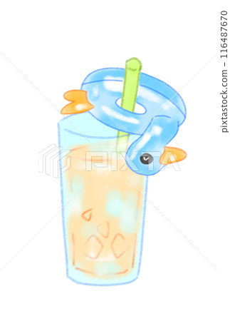 漂浮在稻草上 116487670