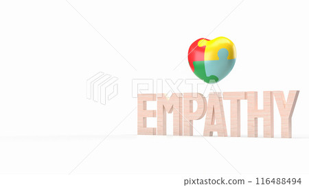 The puzzle heart multicolour for empathy and teamwork 3d rendering. The puzzle heart multicolour for empathy and teamwork 3d rendering. 116488494