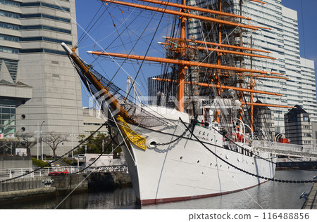 The first Nippon Maru-3 on display at its berth in Yokohama The first Nippon Maru-3 on display at its berth in Yokohama 116488856