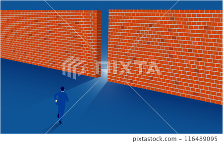 克服障礙：商人跑向磚牆的缺口 — 商業成功，平面圖 116489095