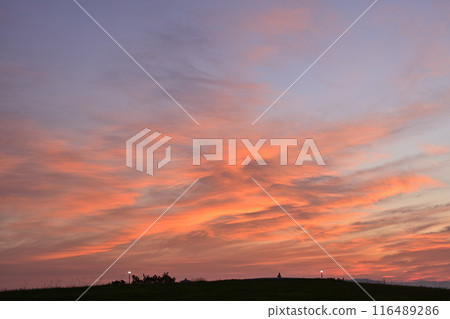 beautiful sunrise sky beautiful sunrise sky 116489286