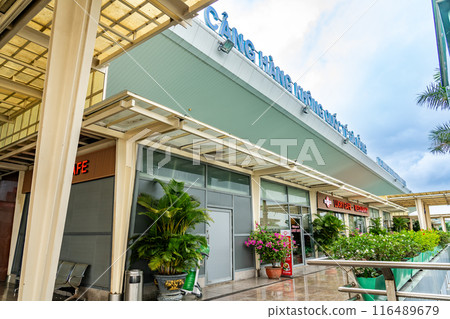 Vietnam: Da Nang International Airport in Da Nang, a popular resort town in Vietnam 116489679