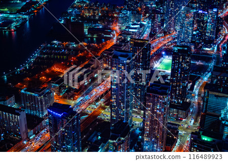 City night view glow 116489923