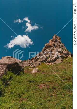 a rocks in Tustan fortress place Skole Beskids National Nature Park Lviv region a rocks in Tustan fortress place Skole Beskids National Nature Park Lviv region 116490178