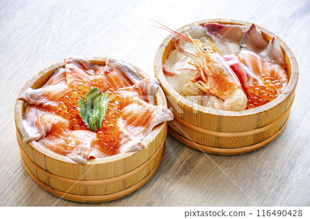 Seafood bowl in a bucket 116490428