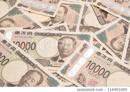 A large amount of 10,000 yen notes (new banknotes) A large amount of 10,000 yen notes (new banknotes) 116491089