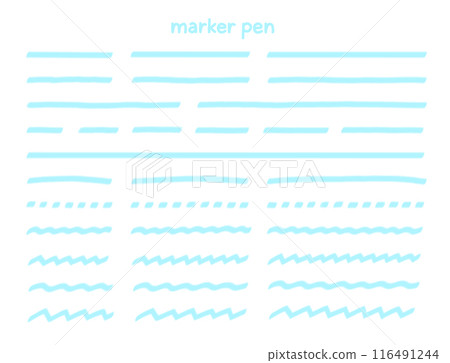 簡單可愛的手繪線標記套裝 116491244