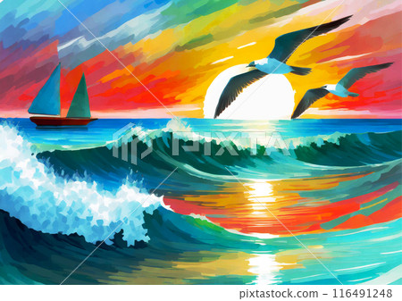 The blue shining sea 116491248