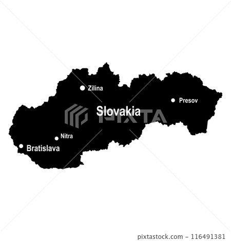 Slovekia country map icon Slovekia country map icon 116491381