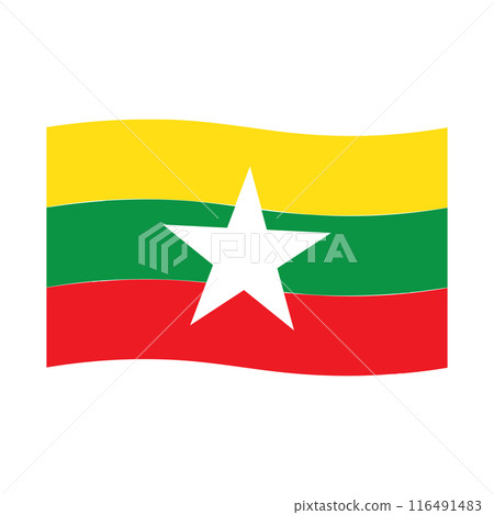 Myanmar flag logo Myanmar flag logo 116491483