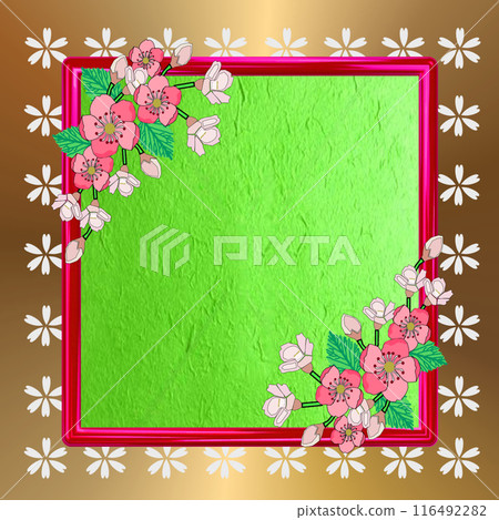 I drew an original cherry blossom illustration using illustrator. 116492282