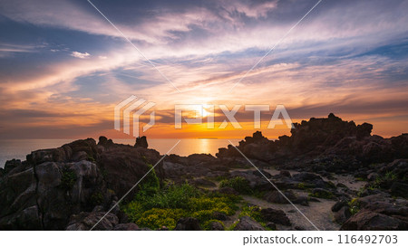 Sixteen Rakan Rocks - Evening Scenery Sixteen Rakan Rocks - Evening Scenery 116492703