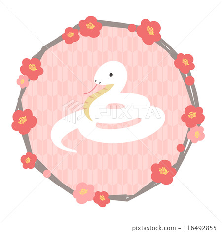 梅花框白蛇圖解 梅花框白蛇圖解 116492855