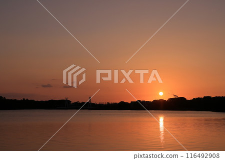 常盤公園的夕陽 常盤公園的夕陽 116492908