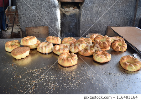 Tashkent naan bread from Uzbekistan Tashkent naan bread from Uzbekistan 116493164
