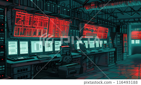 Hacker attacks on data centers and virus outbreaks 116493188