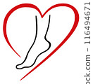 Foot care and podiatry symbol 116494671