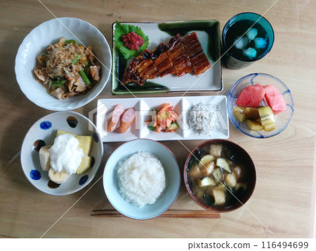 Grilled eel lunch set / Grilled eel set menu, Japanese food, Japanese set meal ~ Doyo no Ushi no Hi 116494699