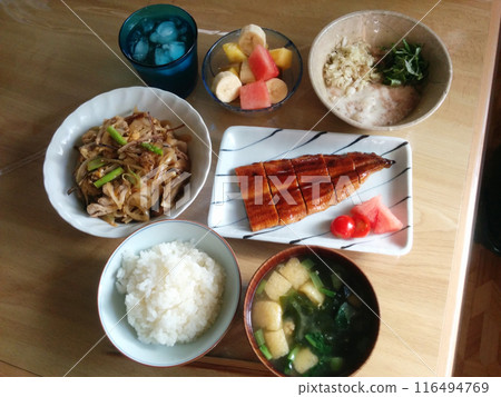 Grilled eel lunch set / Grilled eel set menu, Japanese food, Japanese set meal ~ Doyo no Ushi no Hi 116494769