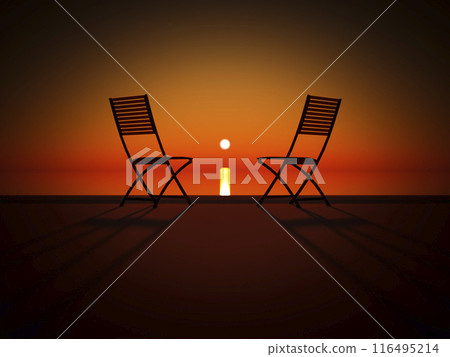 Two beach chairs Two beach chairs 116495214