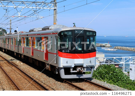 [Sanyo Electric Railway] 6000 series and the Seto Inland Sea (Sanyo Electric Railway Main Line: Sanyo Shioya to Takino Chaya) 116496271
