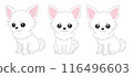 Chihuahua sitting illustration set 1 116496603