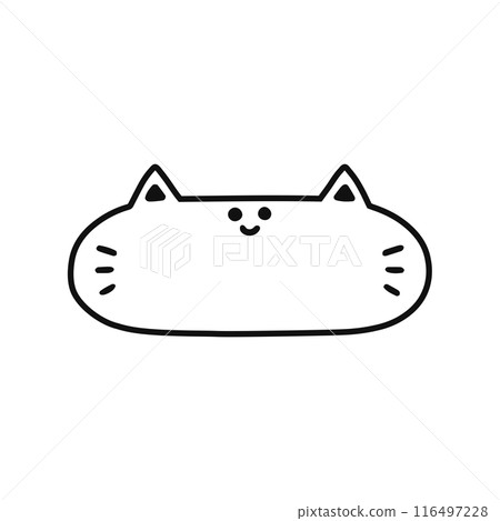 Cute cat - line drawing 116497228