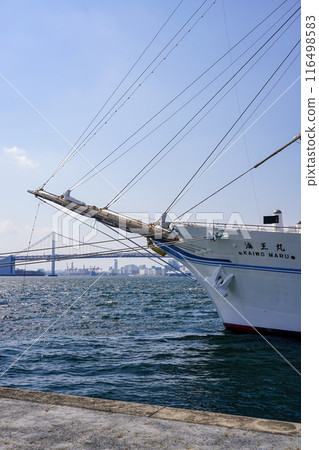 海王丸號帆船停泊在晴海碼頭(東京都中央區) 海王丸號帆船停泊在晴海碼頭(東京都中央區) 116498583