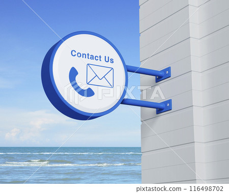 Business contact us and customer service concept, 3D rendering 116498702