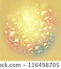 Yellowish soap bubble background 3 116498705