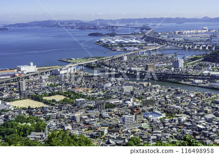 宇多津町街景 JR四國瀨戶大橋線 予贊線 三角洲線（未來線） 香川縣宇多津町 116498958