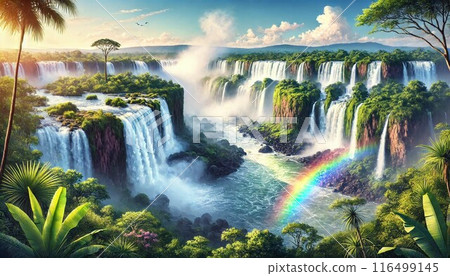Rainbow on Victoria Falls 116499145