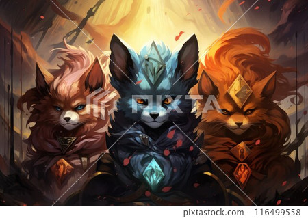 Ferocious thundercats, combining feline grace with electrifying strength - Generative AI Ferocious thundercats, combining feline grace with electrifying strength - Generative AI 116499558
