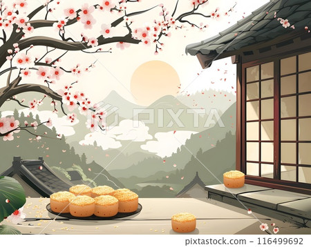 Chestnut Rice Cake Served at a Traditional Japanese Farmhouse Amid Ancestral Spirits  Visit and 116499692