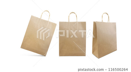 brown paper bag Shopping bags isolated on white background brown paper bag Shopping bags isolated on white background 116500264